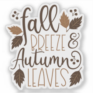 Herfst Breeze Autumn Leaves Sticker