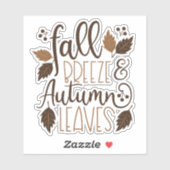 Herfst Breeze Autumn Leaves Sticker (Vel)
