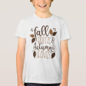 Herfst Breeze Autumn Leaves Tri-Blend Shirt (Voorkant)