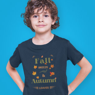 Herfst Breeze en herfstbladeren Design T-shirt
