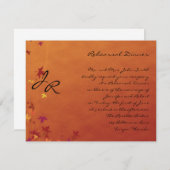 Herfst Breezes Rehearsal Dinner Kaart (Voorkant / Achterkant)