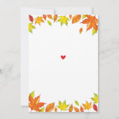 Herfst Bridal Shower Invitation, Autumn Herfst in  Kaart (Achterkant)