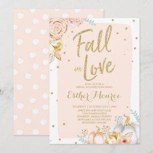 Herfst Bridal Shower Invitation Herfst in Love Sho Kaart