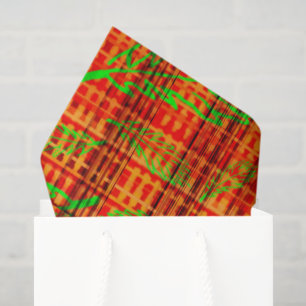 Herfst Bright gevallen bladeren Plaid Tissuepapier