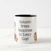 Herfst brouwt geluk tweekleurige koffiemok (Center)