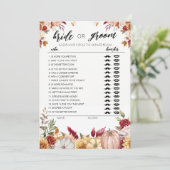 Herfst bruid of bruidegom spel volledig bewerkbare kaart (Staand voorkant)