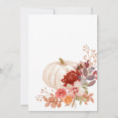 Herfst Bruids Douche Uitnodiging Bourgondië (Achterkant)