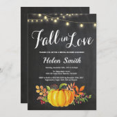 Herfst Bruids Douche Uitnodiging String Lichten (Voorkant / Achterkant)