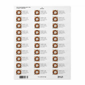 Herfst Bruidsboeket Etiket (Full Sheet)
