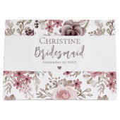 Herfst Bruidsfeest Bruidsmeisje Minimalistisch Groot Cadeauzakje (Voorkant)