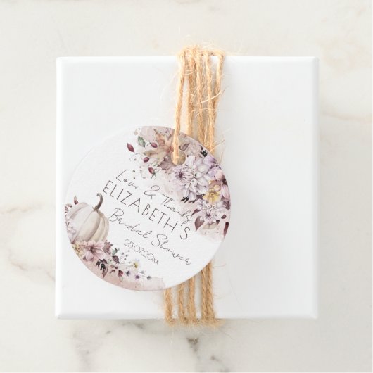 Herfst bruidsfeest loof pompoen dank je favoriet bedankjes labels (In situ)