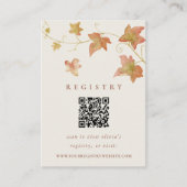 Herfst Bruidsfeest QR-code Informatiekaartje (Voorkant)