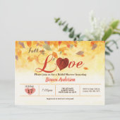 Herfst bruidsfeest roestige herfst in love kaart (Staand voorkant)