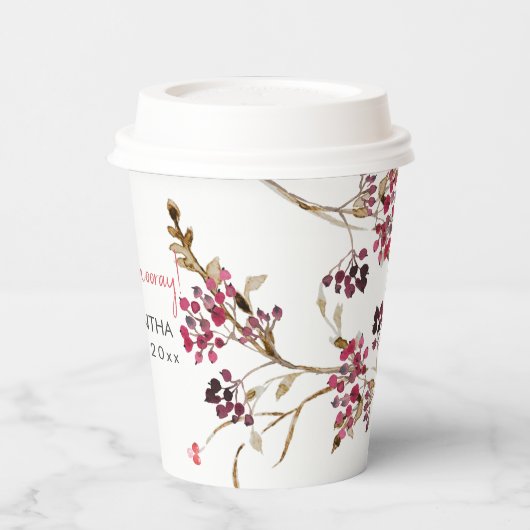 Herfst Bruidsfeest Thema Papieren Bekers | Rustiek (Links)