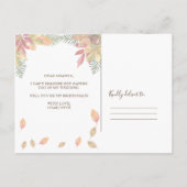 Herfst bruidsmeisje of getuige huwelijksaanzoek uitnodiging briefkaart (Achterkant)