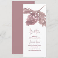Herfst Bruiloft Aquarel Blad Details Uitnodiging