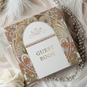 Herfst bruiloft Art Nouveau Gastenboek