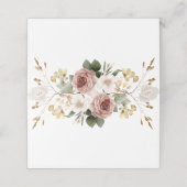 Herfst Bruiloft Bridal Shower Roze & Goud (Buitenkant ongevouwen)