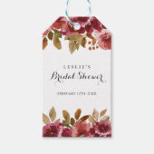 Herfst Bruiloft Brunch & Mousserende Wijn Bruidsfe Cadeaulabel (Voorkant)