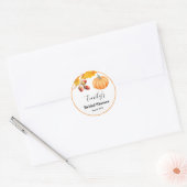 Herfst Bruiloft Feest Klassieke Ronde Sticker (Envelop)