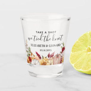 Herfst bruiloft gunst neem een schot shot glas