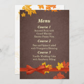 herfst bruiloft menu (Voorkant / Achterkant)