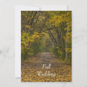 Herfst Bruiloft Pad van het Leven Bewaar de Datum Save The Date