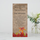 herfst bruiloft programma (Staand voorkant)