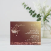 Herfst Bruiloft Richting Accommodatie Enclosure Briefkaart (Staand voorkant)