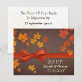 herfst bruiloft rsvp kaarten kaartje (Voorkant / Achterkant)