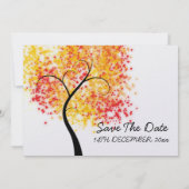 Herfst Bruiloft Spiraalboom "Save The Date" Save The Date (Achterkant)