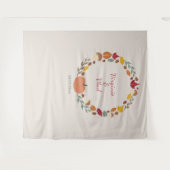 Herfst Bruiloft Tapestry & Photo Booth Achtergrond Wandkleed (Voorkant (horizontaal))