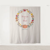 Herfst Bruiloft Tapestry & Photo Booth Achtergrond Wandkleed (Voorkant)