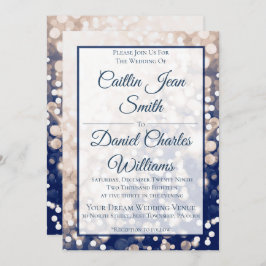 Herfst bruiloft uitnodiging - Champagne en Marine