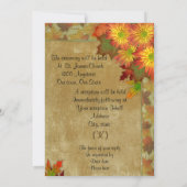 Herfst bruiloft Uitnodiging moeders (Achterkant)