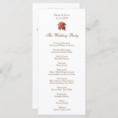 Herfst bruiloft Waterverf Leaf Rackckard Programma (Voorkant / Achterkant)