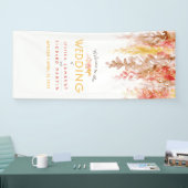 Herfst bruiloft wijnstok kunst sinaasappel bruin w spandoek (Beurs)