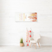 Herfst bruiloft wingkunst oranje bruine welkomstba spandoek (Insitu)