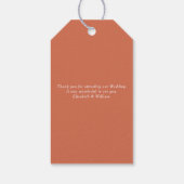 Herfst bruiloft witte voordeur gepersonaliseerd cadeaulabel (Achterkant)