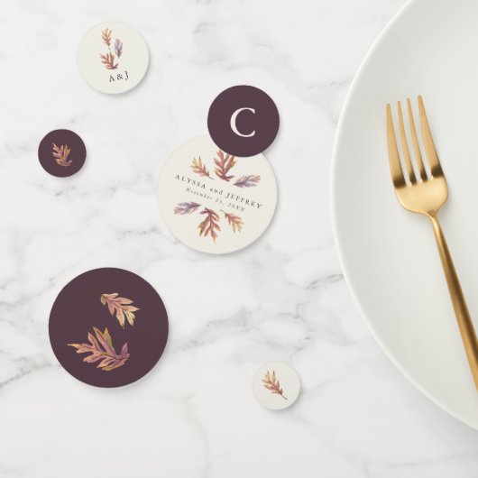 Herfst bruiloftsprobediner confetti (Groep)