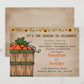 Herfst Bruiloftsreceptie Uitnodiging (Voorkant / Achterkant)