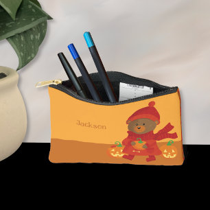 Herfst Bruin Beer Kind Potlood Pouch Etui