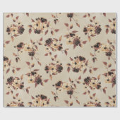 Herfst bruin omslagpapier cadeaupapier (Vlak)