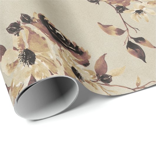 Herfst bruin omslagpapier cadeaupapier (Rol Hoek)