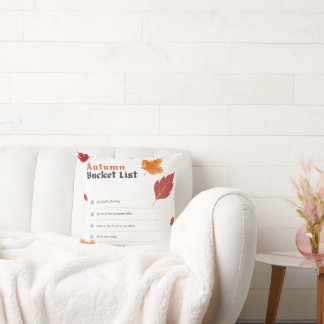 Herfst Bucket List Katoenen Kussen - Herfst Seizoe