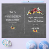 Herfst Burgundy Floral - Programma voor zonnebloem Flyer (Enkel)