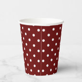 Herfst Burgundy Polka Dot Pattern Cups Papieren Bekers (Rechts)