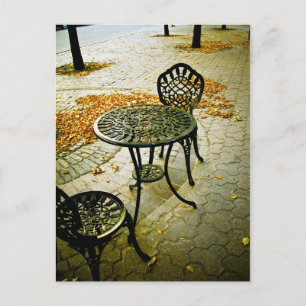 Herfst Cafe Patio 02 Briefkaart