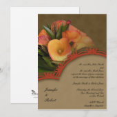Herfst Cala Lily Bouquet Wedding Invitation Kaart (Voorkant / Achterkant)