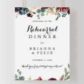 Herfst Calligrafie repesal Dinner Welcome Sign. Poster